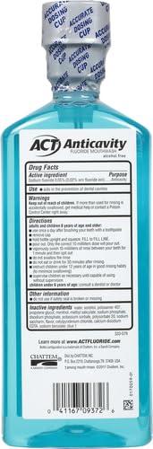 image:imageACT Anticavity Zero Alcohol Fluoride Mouthwash 18 fl oz With Accurate Dosing Cup Cinnamon Pack of 1Arctic Blast