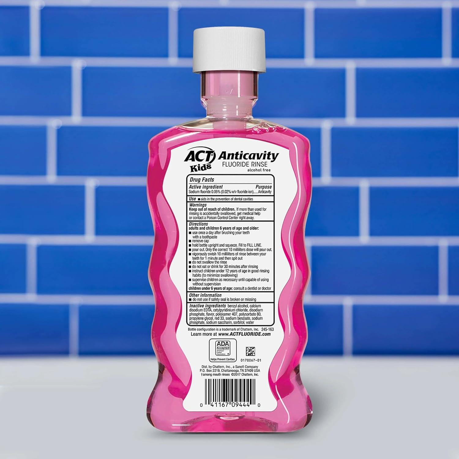 image:imageACT Kids Anticavity Fluoride Rinse Groovy Grape 169 fl oz Accurate Dosing Cup Alcohol FreeBubblegum