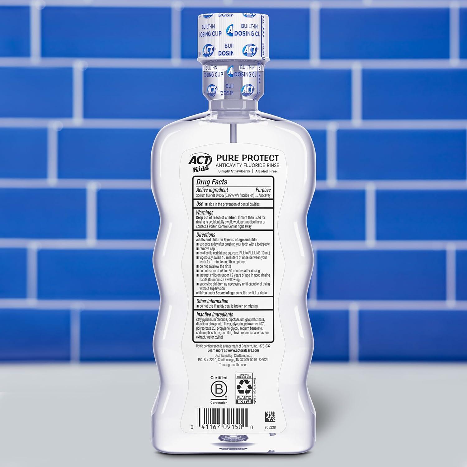 image:imageACT Kids Anticavity Fluoride Rinse Groovy Grape 169 fl oz Accurate Dosing Cup Alcohol FreeStrawberry