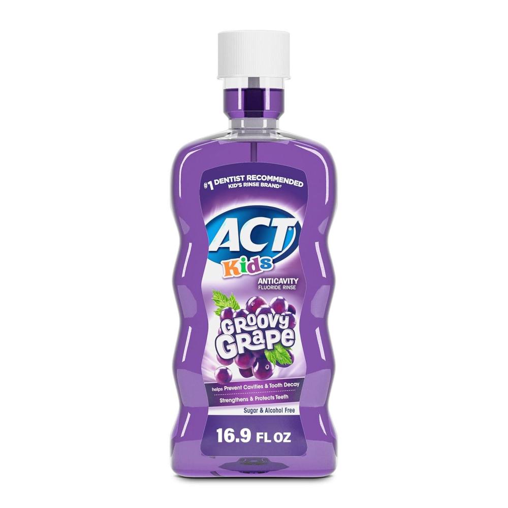 image:imageACT Kids Anticavity Fluoride Rinse Groovy Grape 169 fl oz Accurate Dosing Cup Alcohol FreeGroovy Grape