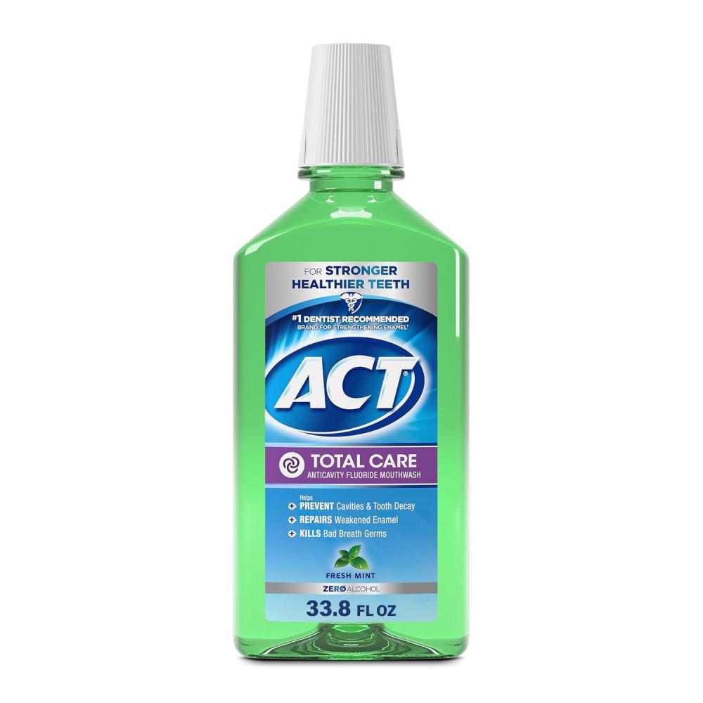 image:imageACT Total Care Zero Alcohol Anticavity Fluoride Mouthwash 338 fl oz Fresh Mint